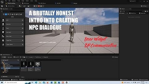 Getting Started With NPC Dialogue: User Widget Blueprint Communication