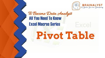 Pivot Tables - Macros | Excel Macros | Excel VBA Macros | VBA | Excel Automation | Macros