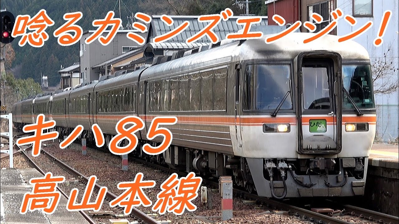 ありがとうキハ85】高山本線キハ85 特急ひだ〔唸るカミンズ社製