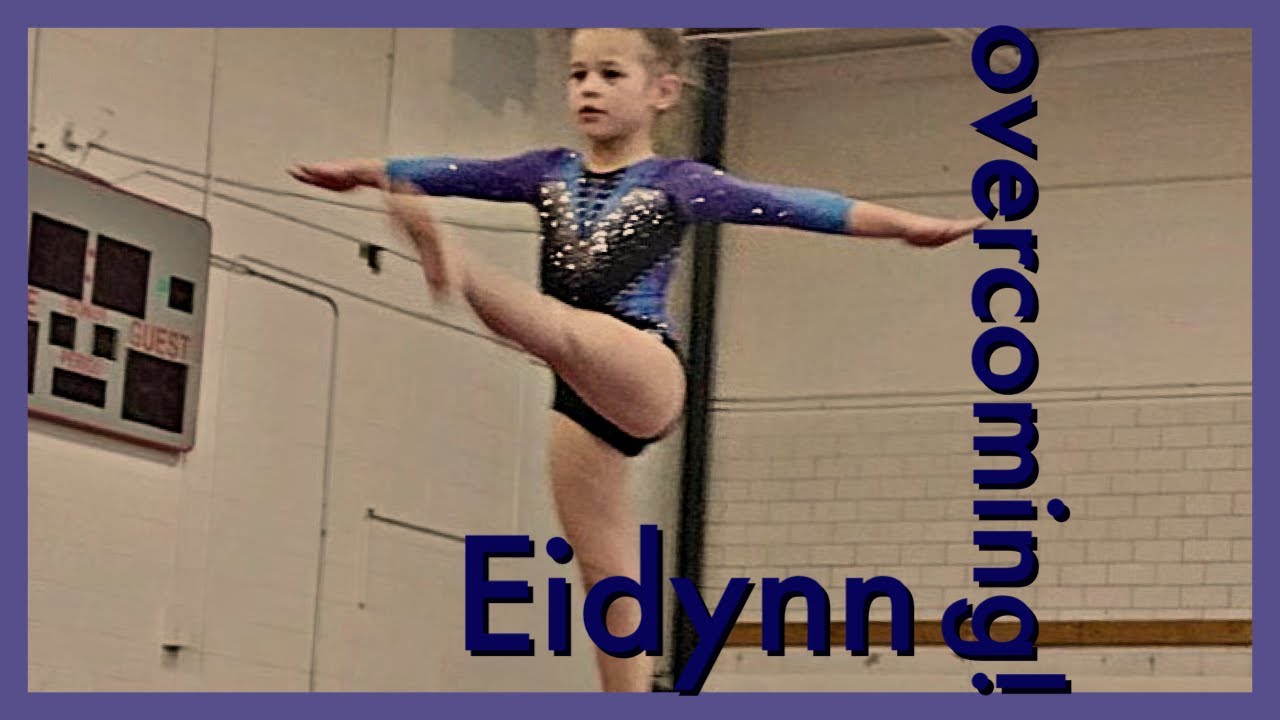 Oh my! Barely balancing at the first gymnastics meet. We are on springs