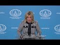 Russian MFA Spokeswoman Maria Zakharova briefing, Moscow, March 25, 2026