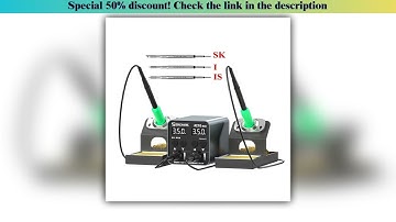 Best MECHANIC A210 MAX 100W Smart Desktop Soldering Station with Double Handle Base LED Large Displ