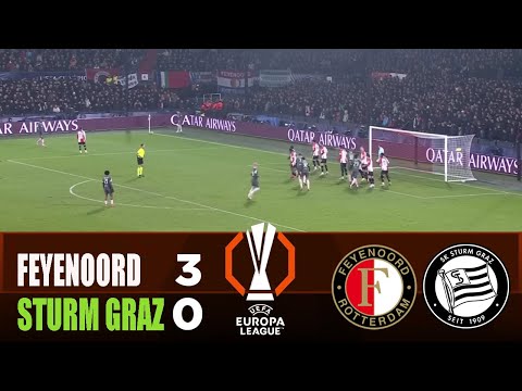 FEYENOORD Vs STURM GRAZ 3 0 2026 Europa League Match Highlights 