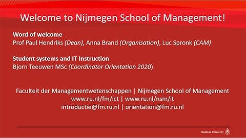 NSM Welcome Day Word of Welcome and IT instruction