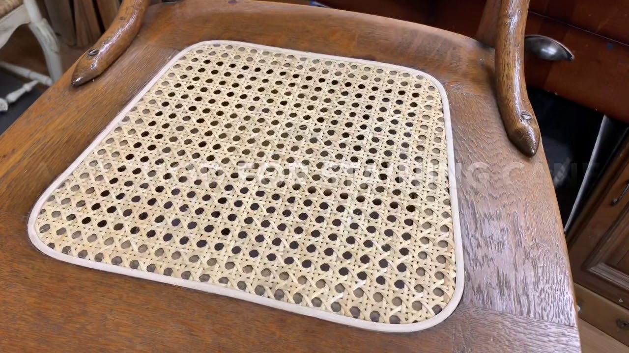 How to stain cane seats YouTube