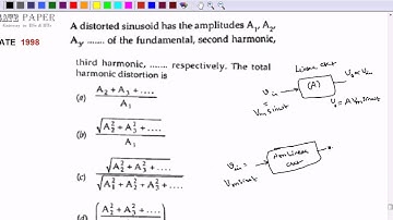 GATE 1998 ECE Total Hormonic Distorsion of an amplifier