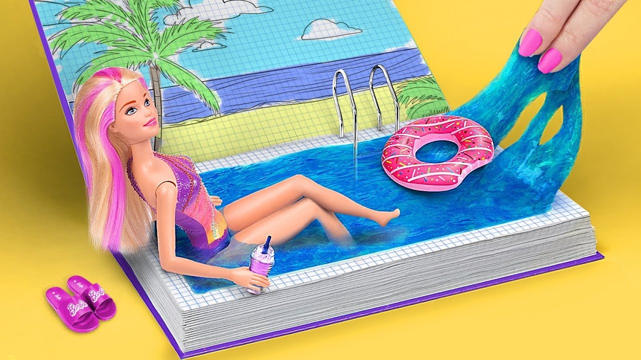 12 Clever Barbie Doll Tricks and Crafts / Winter Barbie Trip vs