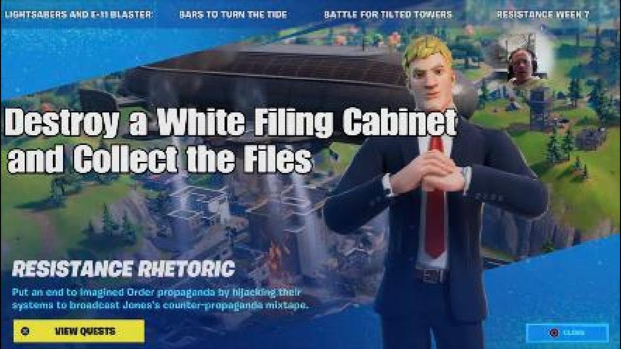 How to Destroy a White Filing and Collect the Files Fortnite