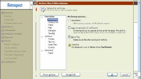 Archiving in Retrospect for Win