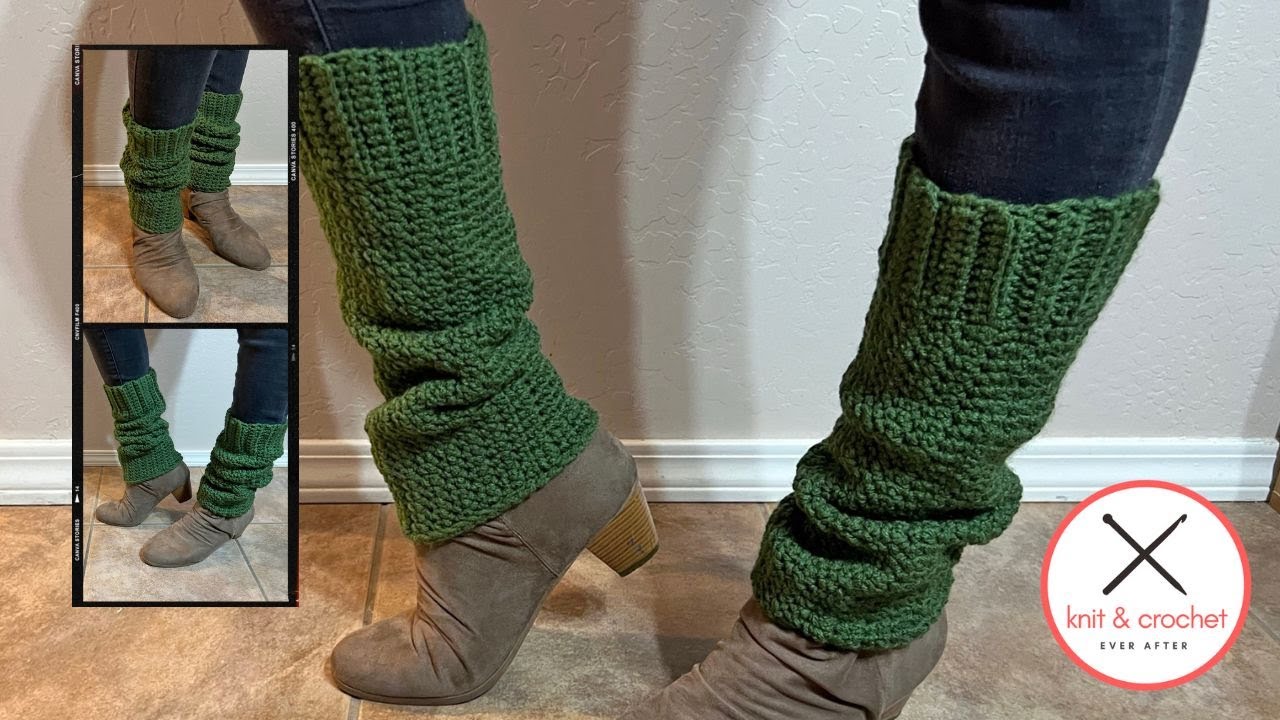 Crunch Leg Warmers Free Pattern Tutorial ~ Knit and Crochet Ever After