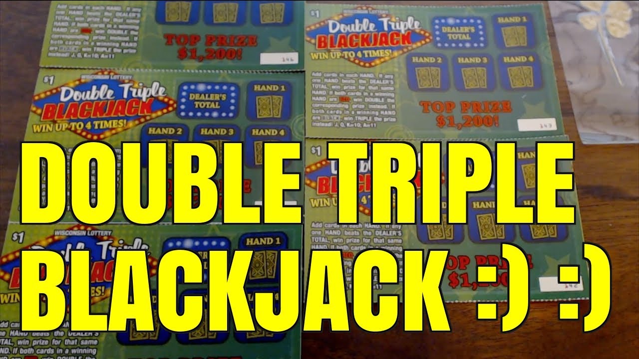 DOUBLE RED = DOUBLE PRIZE! Blackjack Wisconsin Lottery Scratcher YouTube