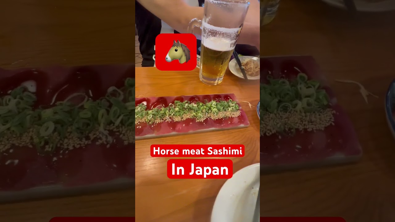 Horse meat sashimi in Japan experience 