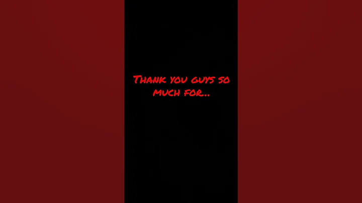 Thank you guys! #appreciation #wholesome #subscribers