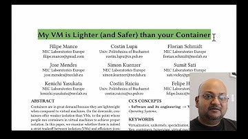 Read a paper: My VM is Lighter (and Safer) than your Container