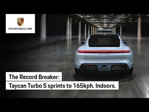 Taycan Powers to Guinness World Records™ Indoor Speed Title