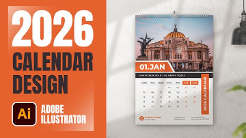 2026 Calendar Design Tutorial in Adobe Illustrator 2025