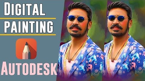 Smudge Digital Painting // Digital portrait / Autodesk mobile // autodesk sketchbook