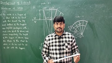 58 - Development of lateral suface of hopper - Module 4 - Engineering Graphics by GURUDATT. H. M.