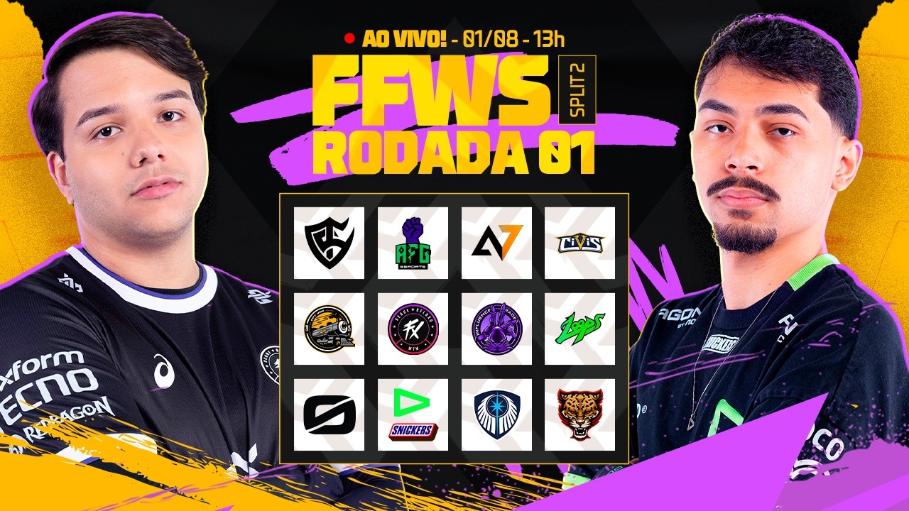 🔴 FREE FIRE AO VIVO: FFWS BRASIL SPLIT 2 | RODADA 1 🔥  | #FreeFire