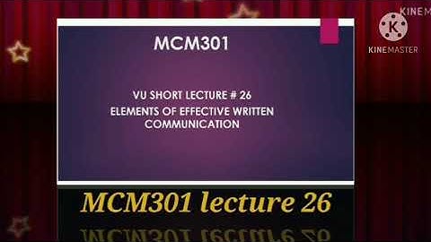 MCM301 lec 26 |vu short lecture 26 | lecture in urdu.