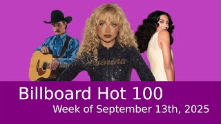 Billboard Hot 100 | Week of September 13th, 2025
