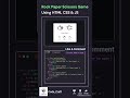 Rock Paper Scissors Game ✊✋✌️ Using HTML CSS & JavaScript