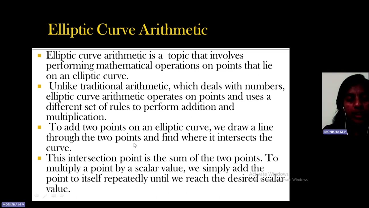Elliptic Curve Arithmetic||Cryptography #students #cryptography #engineering #seminar