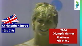 1984 Christopher Snode - Team Great Britain - 103C - Platform Diving - Olympics Games