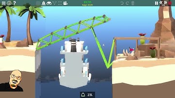 Poly Bridge 2: Level 4-10 Drawbridge in Disguise - A mathematician builds a cheap bridge