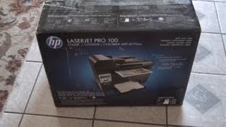 HP LaserJet 100 Color Printer M175nw Unboxing