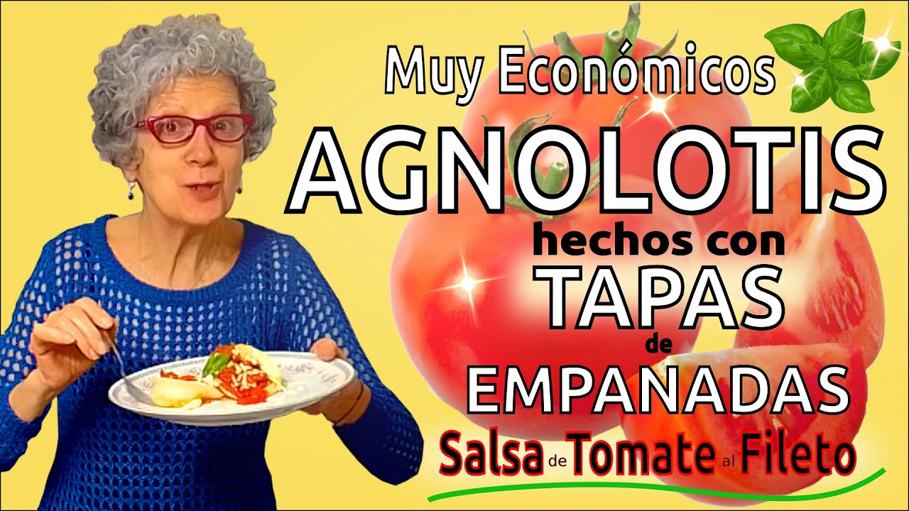 Agnolotis Caseros con Tapas de Empanadas de Ricota y Verdura Muy Económicos 🍅 con Salsa de Tomates