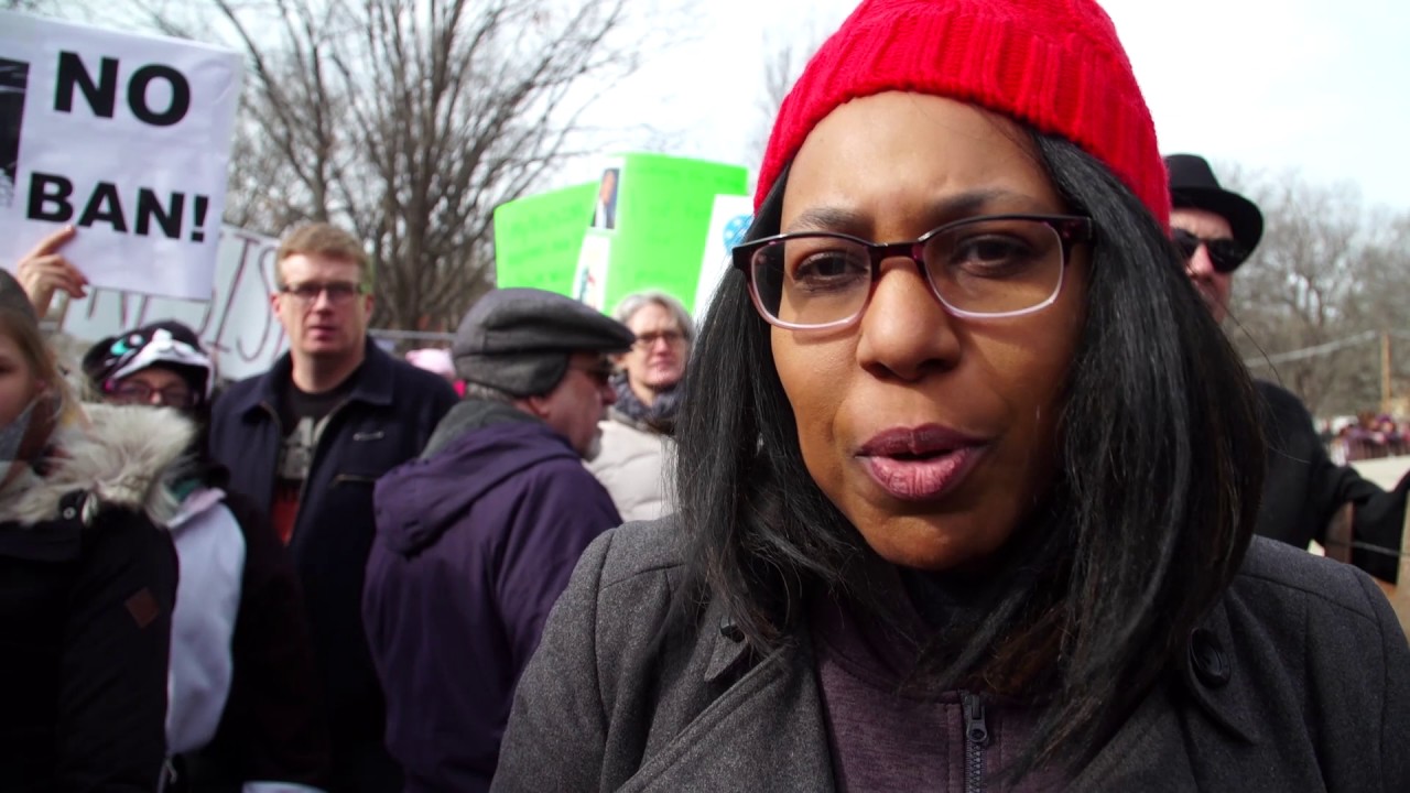Protest erupts in Washington against refugee ban