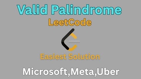 Valid Palindrome|LeetCode|Easiest Solution.
