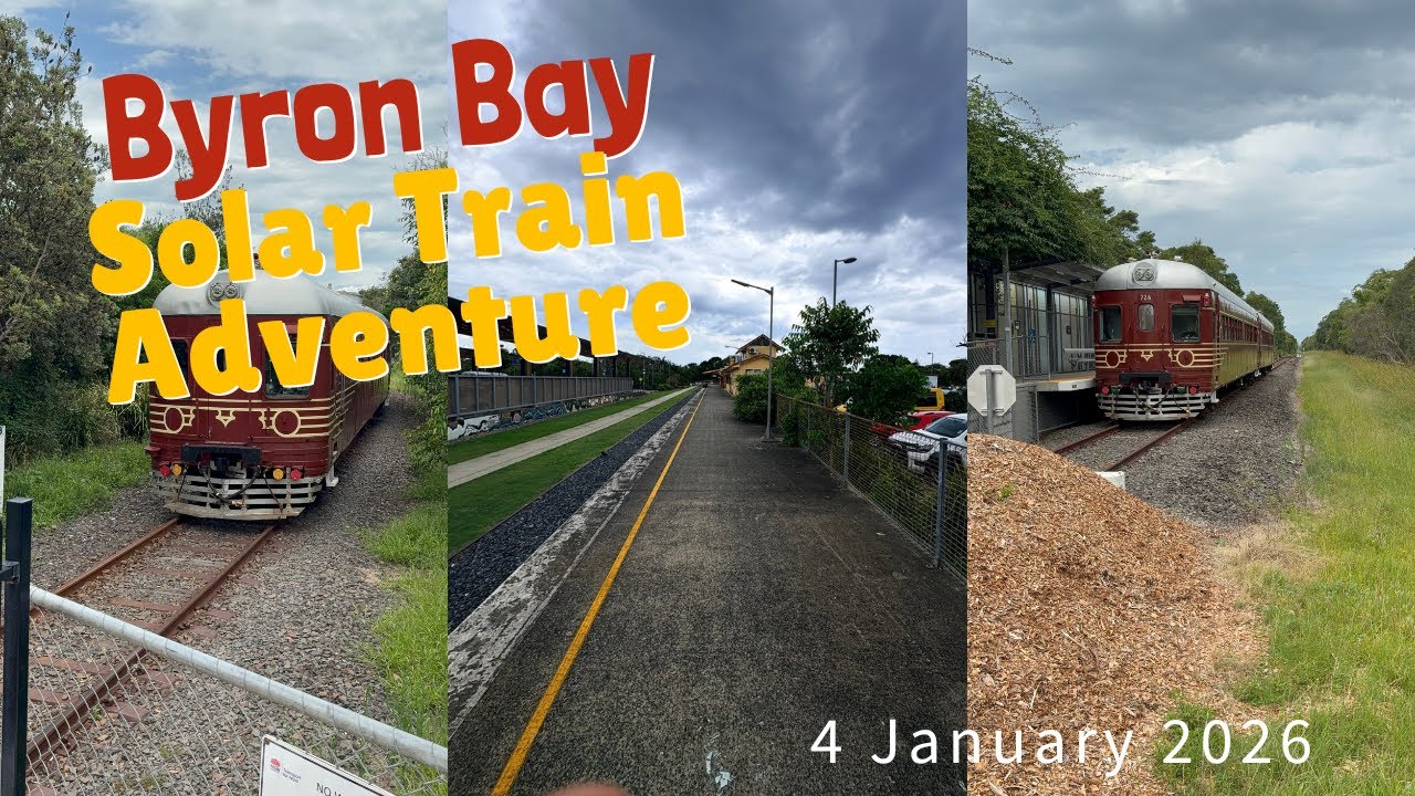 Byron Bay Solar Train from North Beach to Byron Beach and back (4 January 2026) 