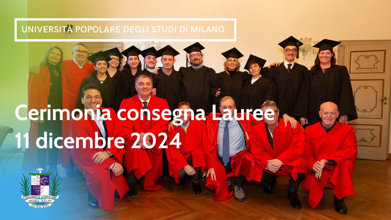 Cerimonia di laurea 11 dicembre 2024 - Università Popolare degli Studi
