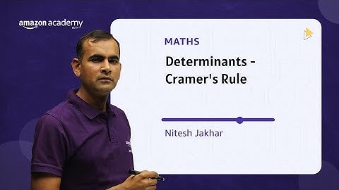 Determinants Maths Cramer