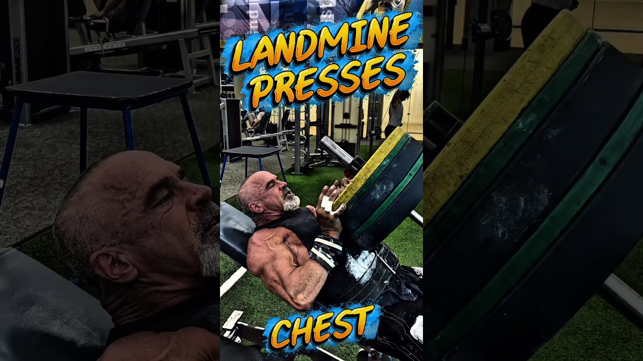 LANDMINE PRESSES FOR CHEST #CHEST #workout #motivation #workouttips #funny