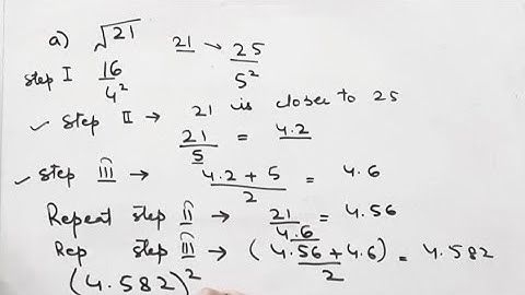 Estimate the square root of 21I Estimate The square root of 10 I @brainosolutions