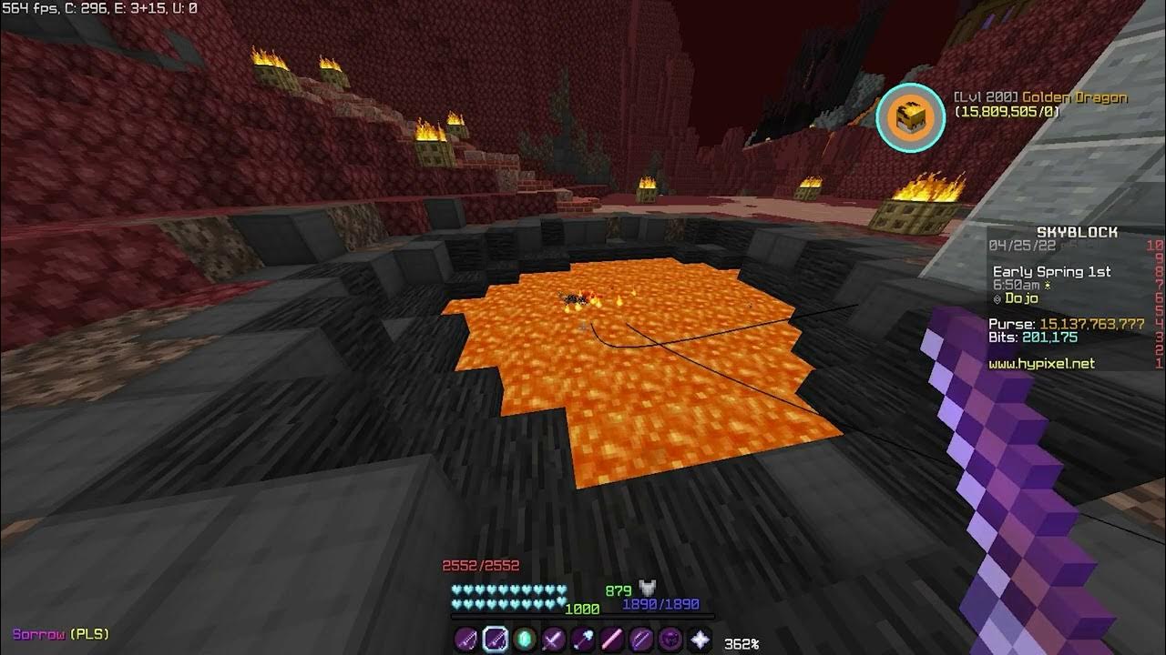 When you lava fishing in Hypixel Skyblock YouTube