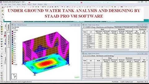Under Ground Water Tank Analysis and Designing by Staad Pro V8i Software