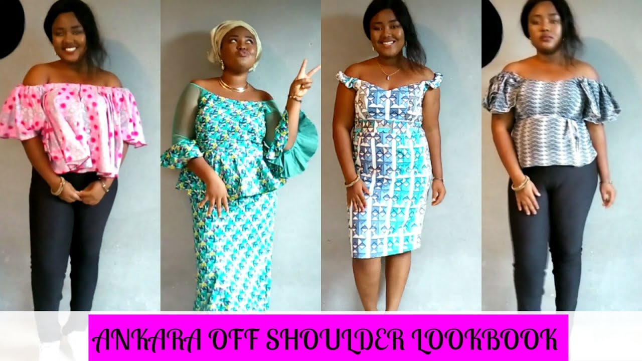 ankara off shoulder gown and top