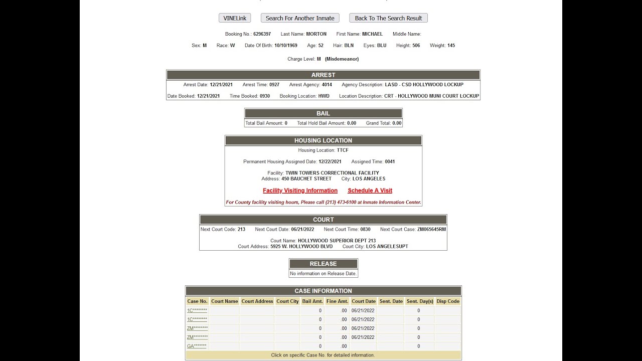 MICHAEL MORTON GOES TO JAIL
