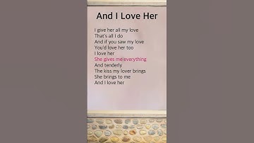 Thumbnail of And I Love Her | The Beatles