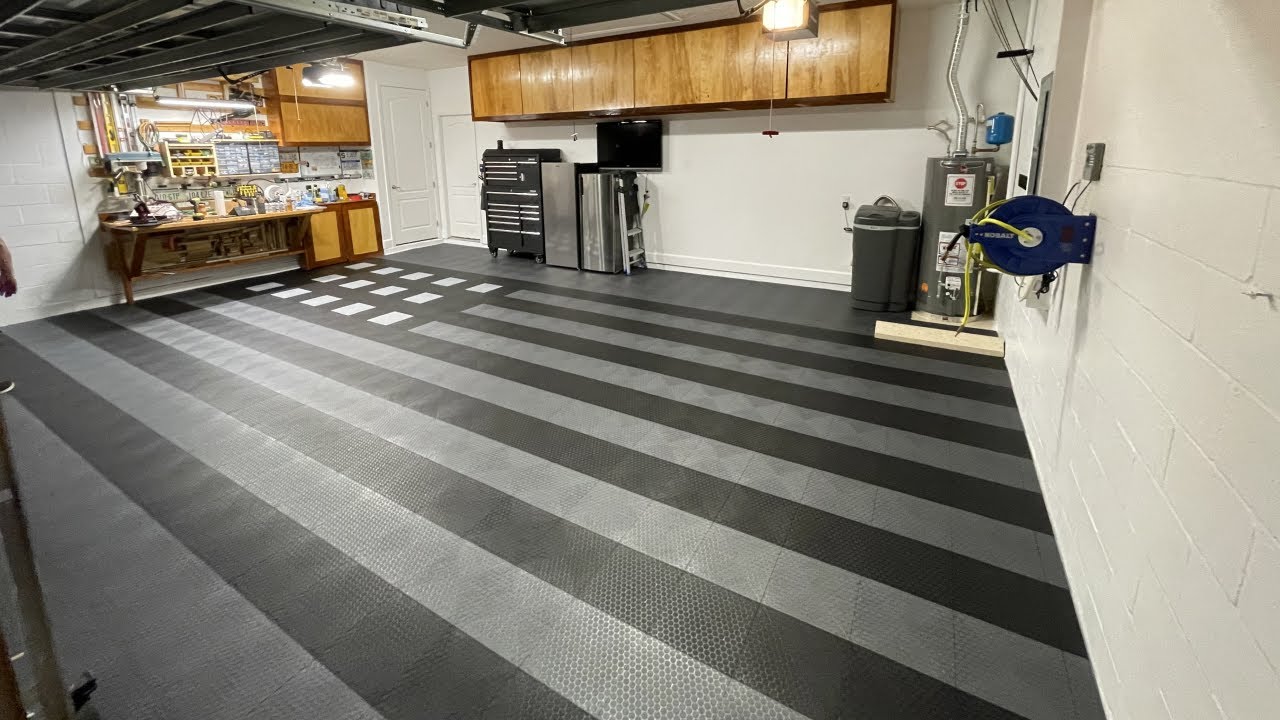 Truelock HDXT Garage Floor Tile Installation #mancave - YouTube