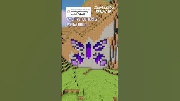 Minecraft Amethyst Butterfly Nether Portal Build