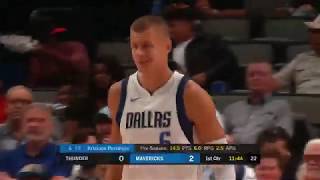 Kristaps Porzingis Crazy Highlights With Luka Doncic Thunder Vs Mavericks 2019 Nba Preseason