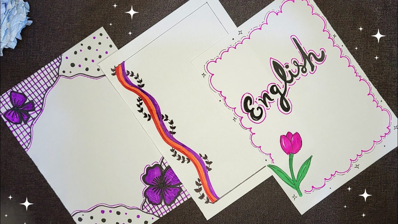 English Borderlayout Easy English Border Design for School Project | DIY Project Ideas # ...