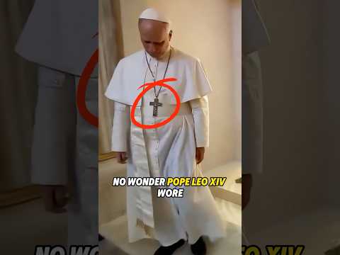 No Wonder Pope Leo XIV Wore A Silver Cross At Francis Tomb 1 Shorts Popeleoxiv Popefrancis
