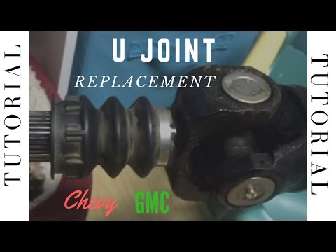 driveshaft remove and install new u-joint silverado sierra in the SNOW