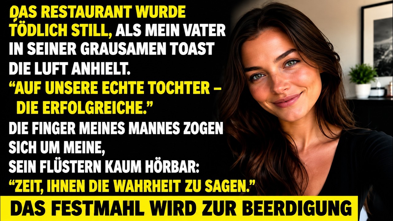 Es war nur ein gewöhnlicher Familienabend – bis mein Vater sein Glas hob und allen erzählte, dass sie die „erfolgreiche Tochter“ feierten, während ich direkt daneben saß. Zwanzig Verwandte drehten...